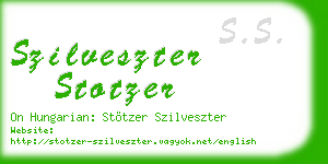 szilveszter stotzer business card
